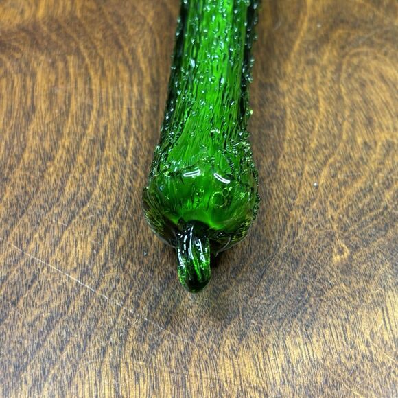Murano style glass Vegetable 8"‎ Asparagus Green Handblown paper weight decor - Picture 2 of 8